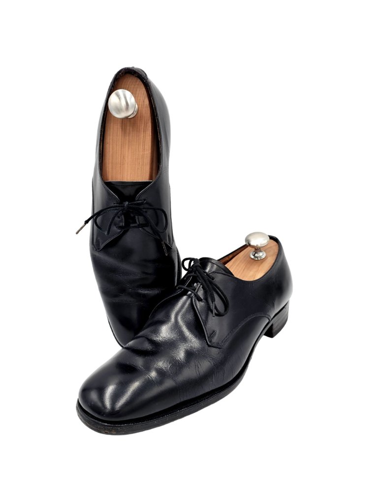Vintage Crockett & Jones Woodstock 2 Men 9 Black Leather Dress Shoe Oxford Derby — image 5 of 8